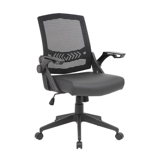 Boss Flip Arm Mesh Task Chair, Black